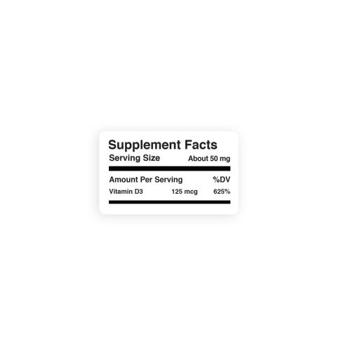 125mcg Vitamin D3 Powder - Thumbnail 8